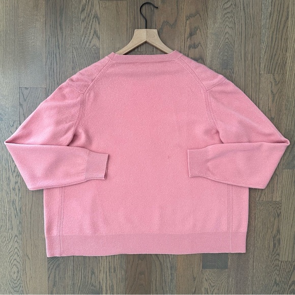 Jil Sander 100% Cashmere Crew Neck Oversize Sweater in Pink Size 40 / Small - Picture 7 of 9